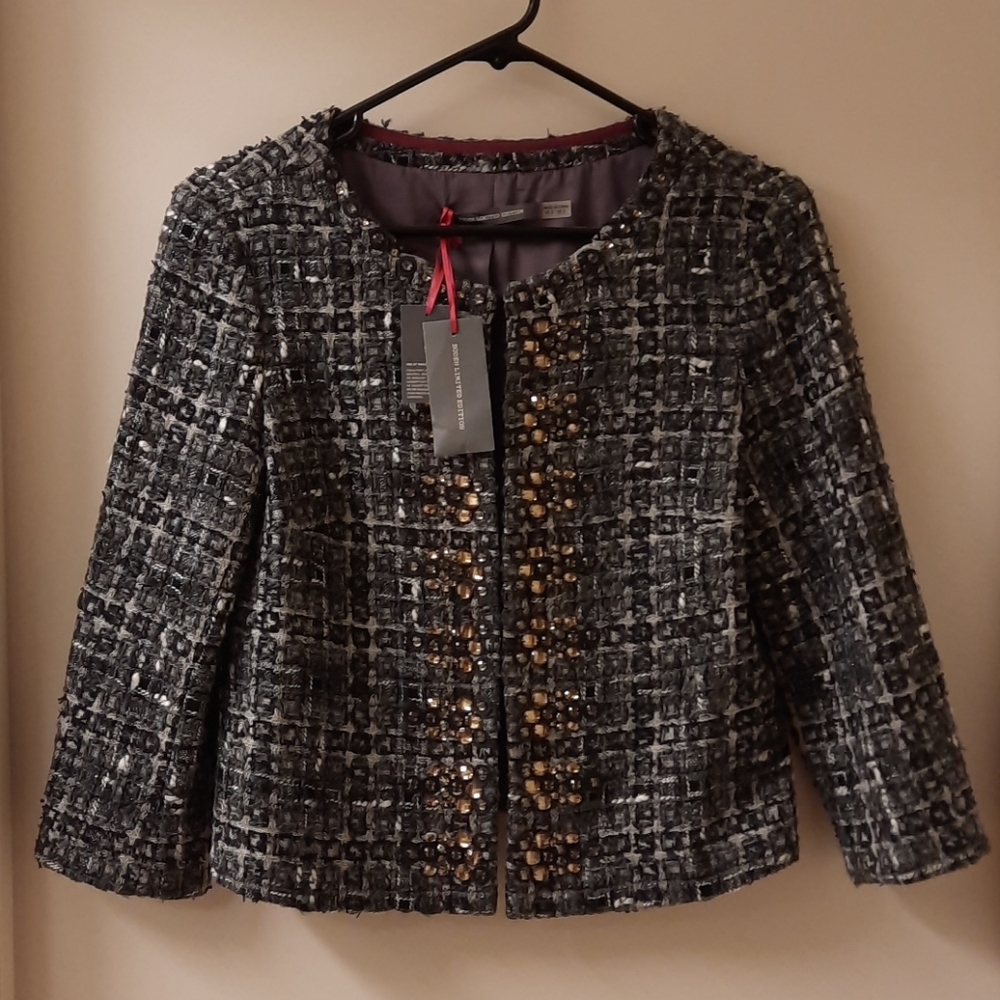 NWT, Boden Limited Edition Gray Sparkle Wool Blazer💖